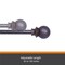 Kenney Mfg Kenney Birkin 3/4" Fast Fit Easy Install Decorative Window Curtain Rod, 42-120", Oil Rubbed Bronze KN80802NP - alternate 3